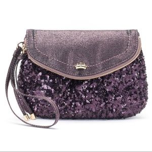 Juicy Couture Purole Sparkly Clutch brand new